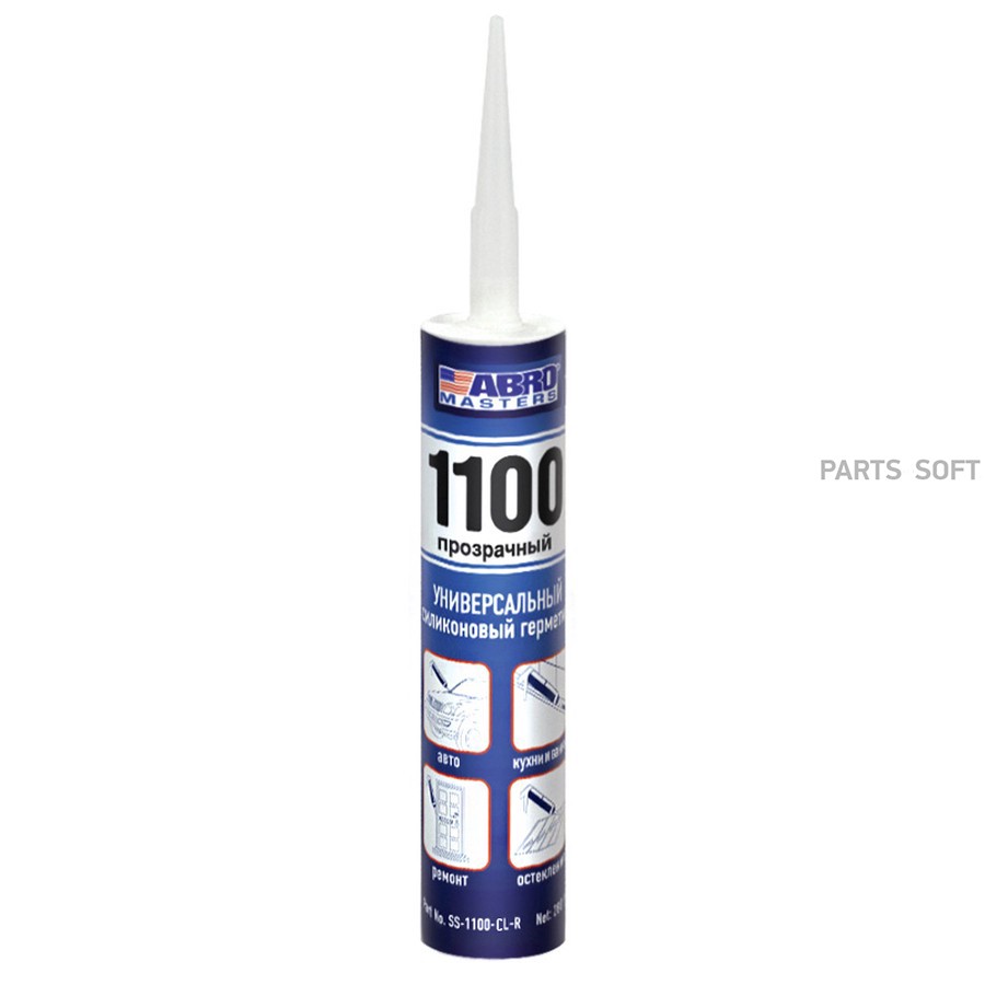 Герметик прокладка "ABRO" (280 мл) (прозрачный, силиконовый, Китай) - ABRO None None